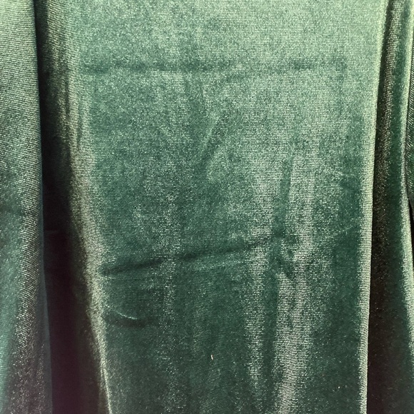 NWT Rachel Zoe Green Holiday Velvet Off The Shoulder Fancy Shirt Size XS - Picture 9 of 13